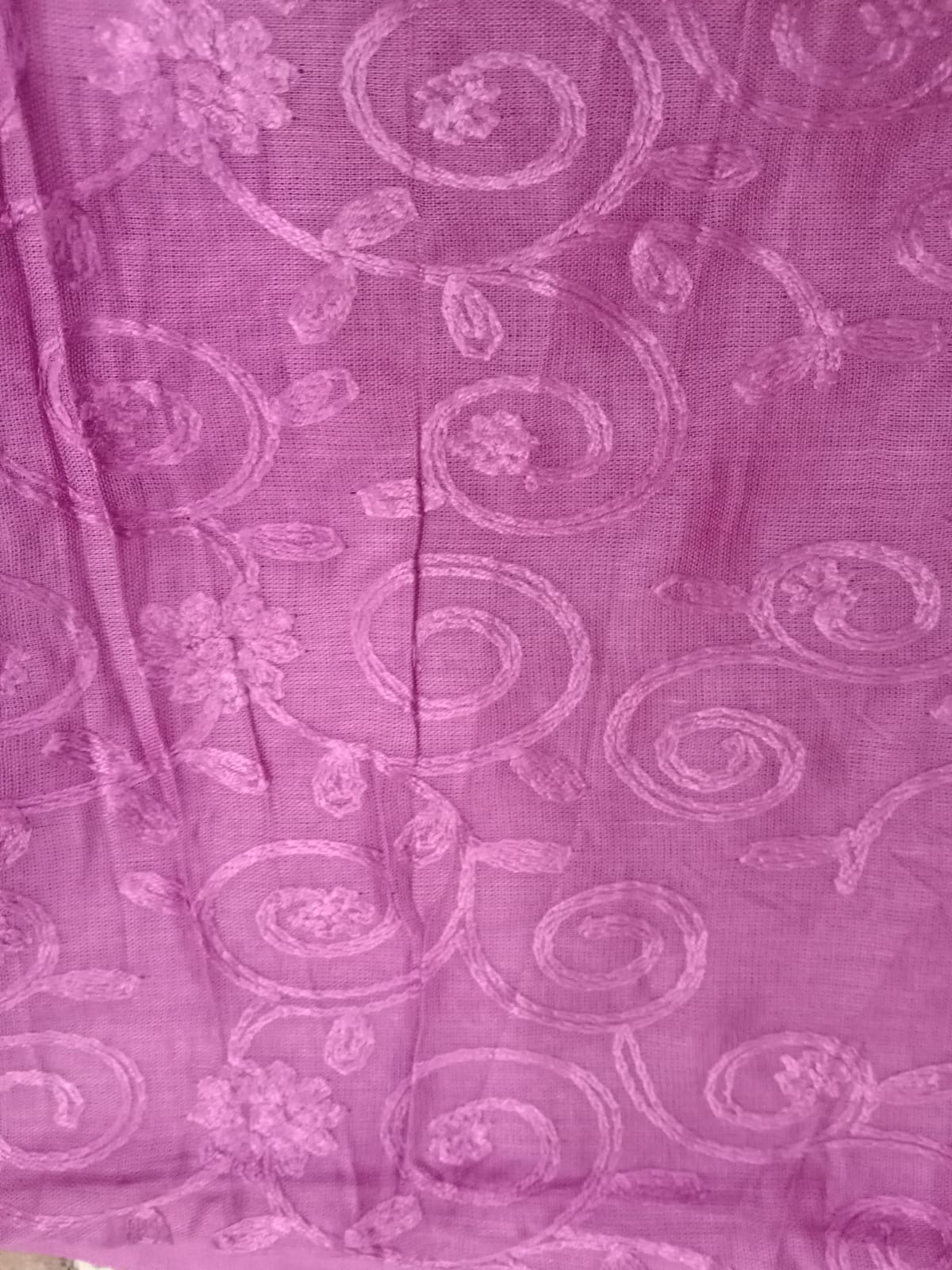 সুতির ওরনা এমব্রয়ডারি